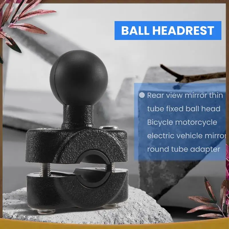 

AB59-Rail Mount 1 Inch Ball Car Headrest Motorcycle Scooter Rearview Mirror Stem Bar Mount For Gar Min Gopro For Ram Mounts