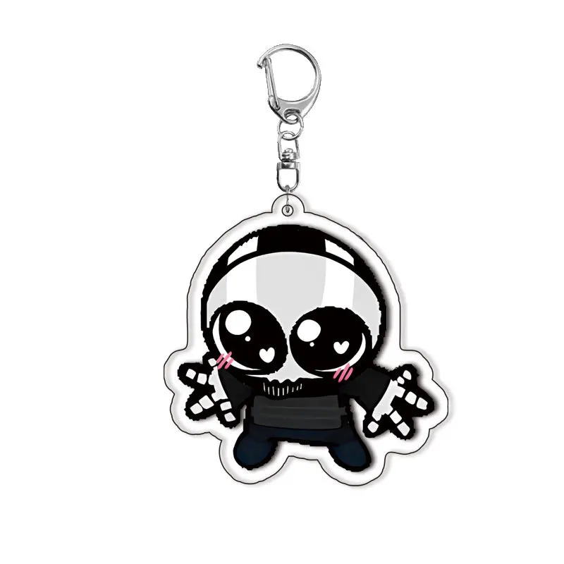 Anime Hot Grote Ogen Karakters Patroon Acryl Sleutelhanger Kawaii Cartoon Y2k Autosleutel Ring Accessoires Charm Rugzak Ornament Gift