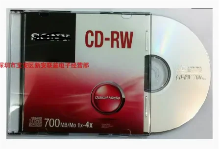 for  SONY CD-RW  1-4 700MB  Single thin boxed rewritable optical disc CD burning disc