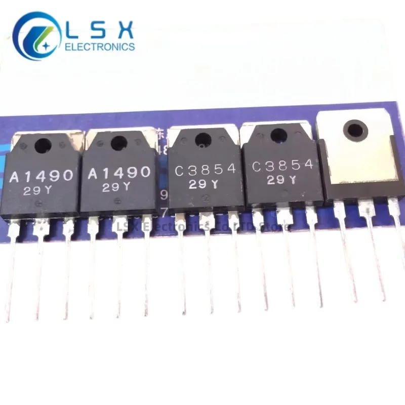 New Original 5Pairs(10PCS)/Lot 2SA1490 A1490 + 2SC3854 C3854 TO-3P Silicon NPN + PNP Audio Amplifier Transistor