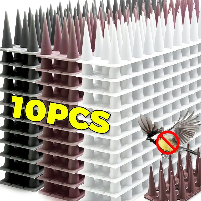 10/1pcs Fence Wall Spikes Bird Deterrent Spikes Plastic Anti Climb Cat Animal Repellent for Garden Fences Birds Pigeons Spikes