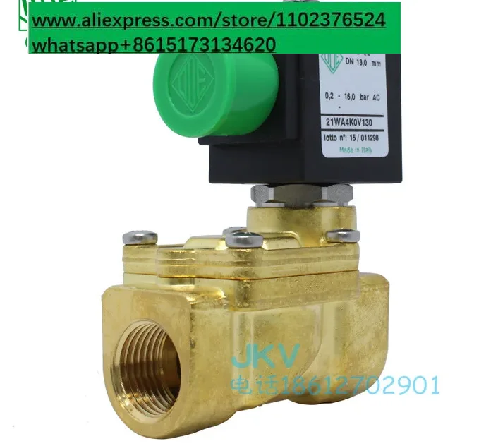 Full copper solenoid valve thread two usually closed 21WA4K0V130 in stock, 4-point AC220V
