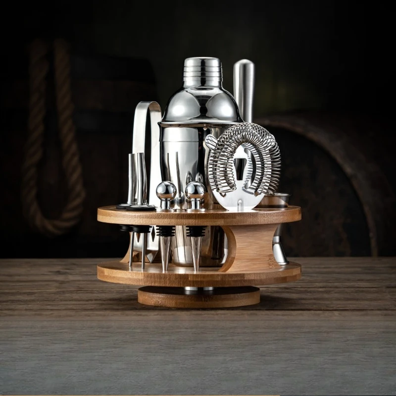 Cocktail Bartending Set Cup Tools Set 304 Stainless Steel Ice Filter Measuring Cup Shaker Food Grade