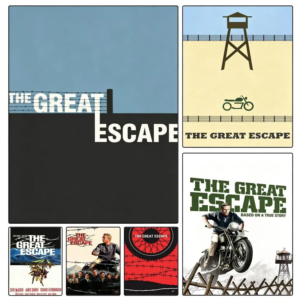 movie The Great Escape Poster Poster Waterproof HD Unframed Self‑Stick Decor , Wall Art for Home Room Decoration Gift