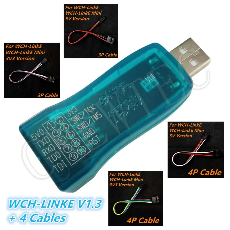 WCH-LinkE Mini V1.3 WCH-LinkRV WCH CMSIS-DAP تنزيل مصحح الأخطاء دعم RISC-V ARM CH32V003 CH32F103