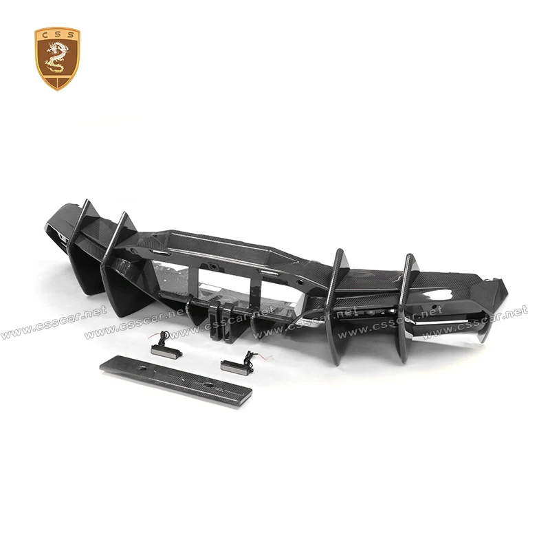 For Lamborgini Revuelto New Upgrade MSY Style Dry Carbon Fiber Rear Bumper Splitter Car Back Diffuser Lip Spoiler Replace Parts