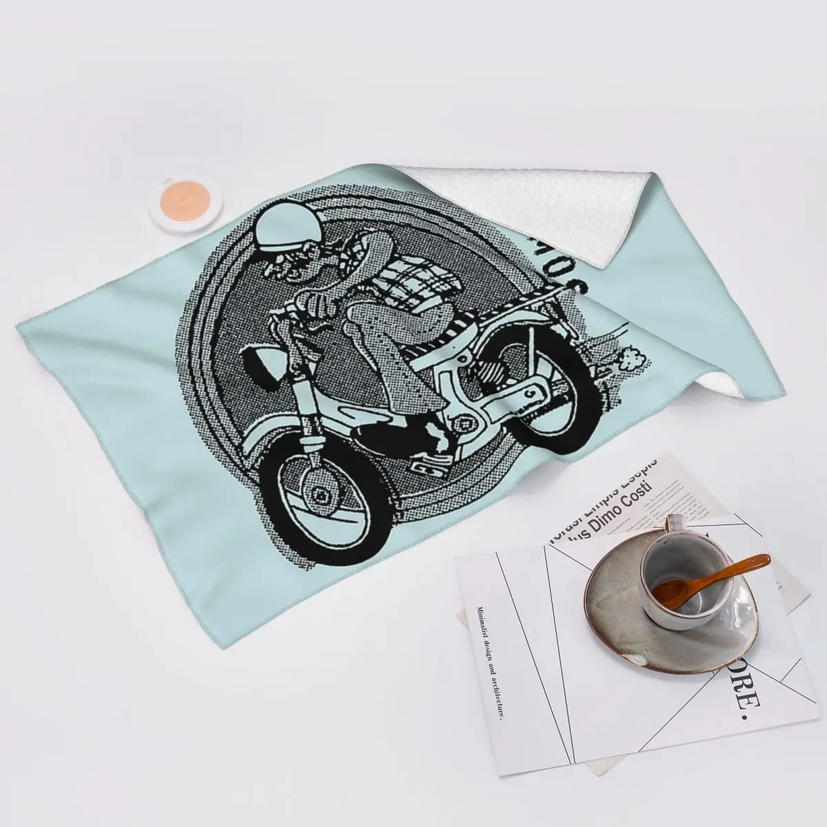 Custom Tomos Moped Soft Face Towel Quick Dry Pool Bath Cotton Towels Absorbent