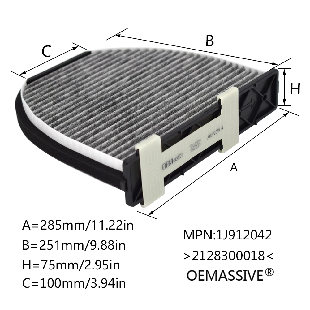 Para mercedes-benz CLASE C E AMG GT W204 W212 S212 A207 C204 C190 filtro de aire de cabina de polen de carbón activado para coche 2128300318