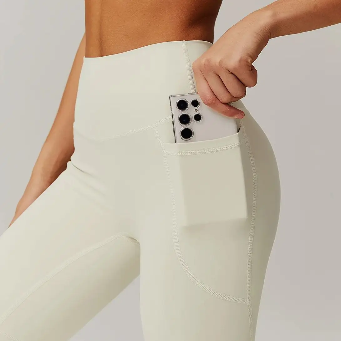 

Ningyu Sport Pants Women High Waist Pockets Fitness Running Trousers Female Tight Workout Pants Quick Dry Exercise Yoga Gym Pant