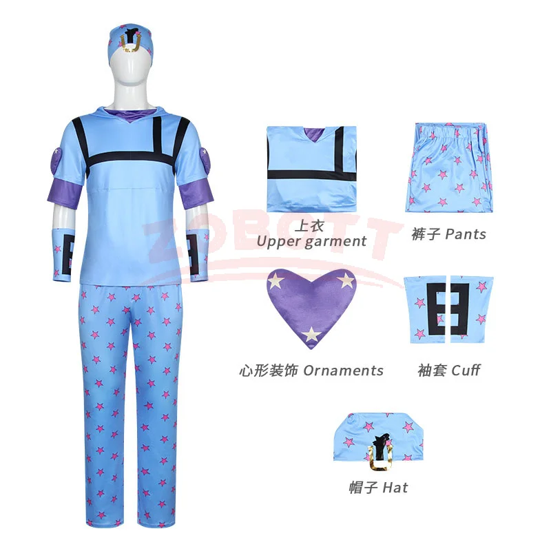 JoJo's Bizarre Adventure Steel Ball Run Jonathan Johnny Joestar Cosplay Costume Anime Suit Halloween Party Role Play Outfit view 6