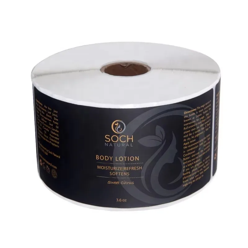 Cosmetic Packaging Labels｜Custom Adhesive Paper Stickers｜Printed Bottle Labels for Skincare & Beauty Products