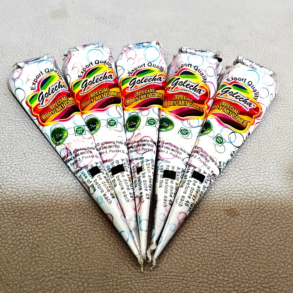 

1/3/5/7/10pcs White India Henna Tattoo Cream Cone Diy Drawing Body Paint Art Temporary Drawing Paste Cone