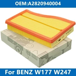 Car Air Filter Cleaner Element A2820940004 For Mercedes Benz W177 W247 A160 180 200 B200 GLA200 GLB 250e CLA200 High Flow Intake