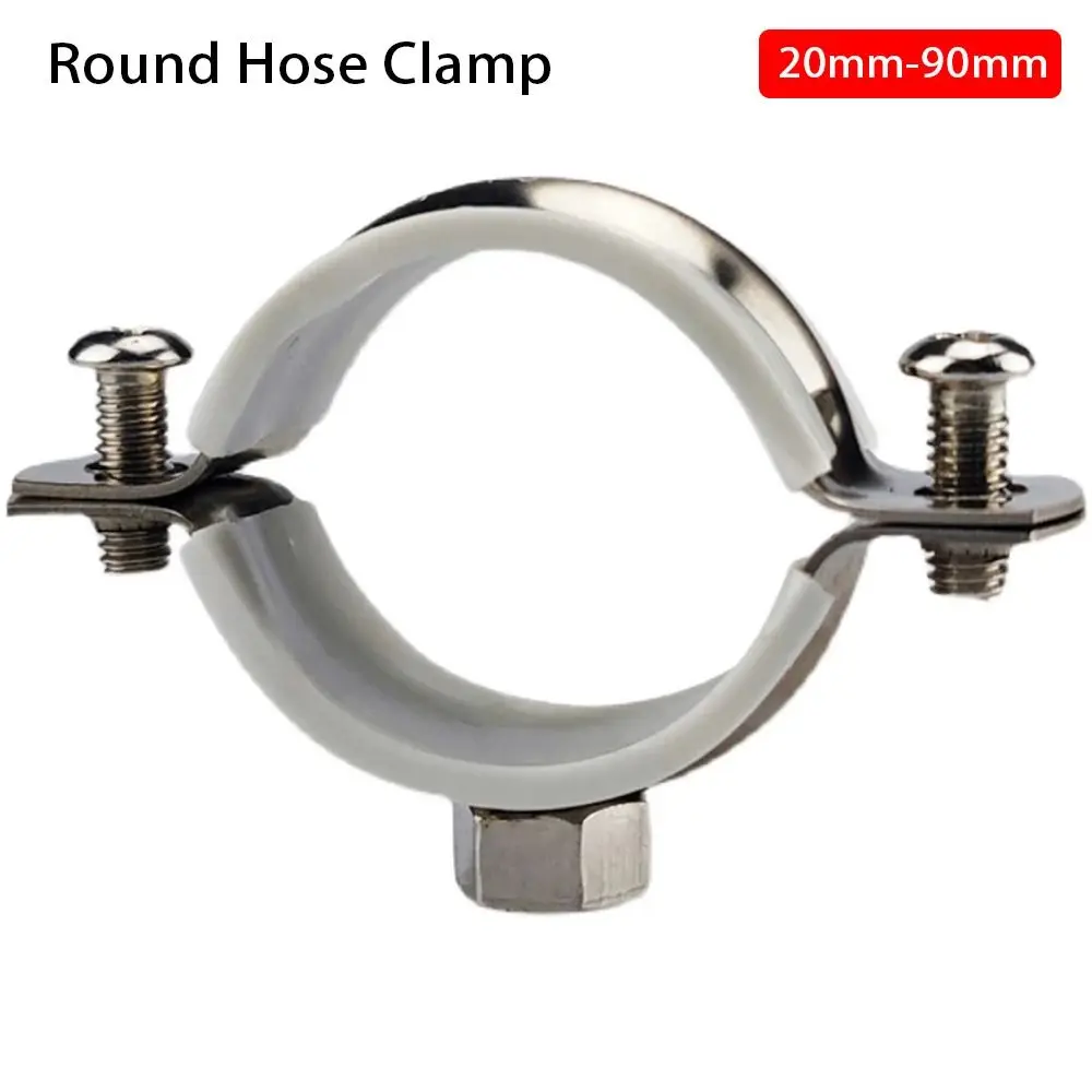 2Pcs Fastener Hardware Round Hose Clamp Pipe Fitting Expansion Screw Suspension Pipe Holder Galvanized Iron PPR/PVC