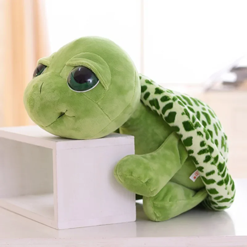 

Kids Toys Cute Baby Super Green Big Eyes Stuffed Tortoise Turtle Animal Plush Baby Toy Gift Hot 20CM Desk Decoration