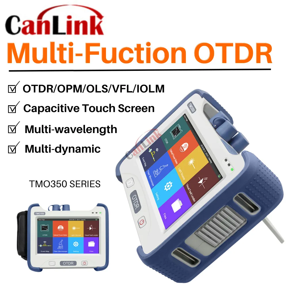 

Multi-function OTDR 1310/1550/850/1300/1490/1625nm SM MM PON OTDR Optical Fiber Tester With Optical Light Source TMO350