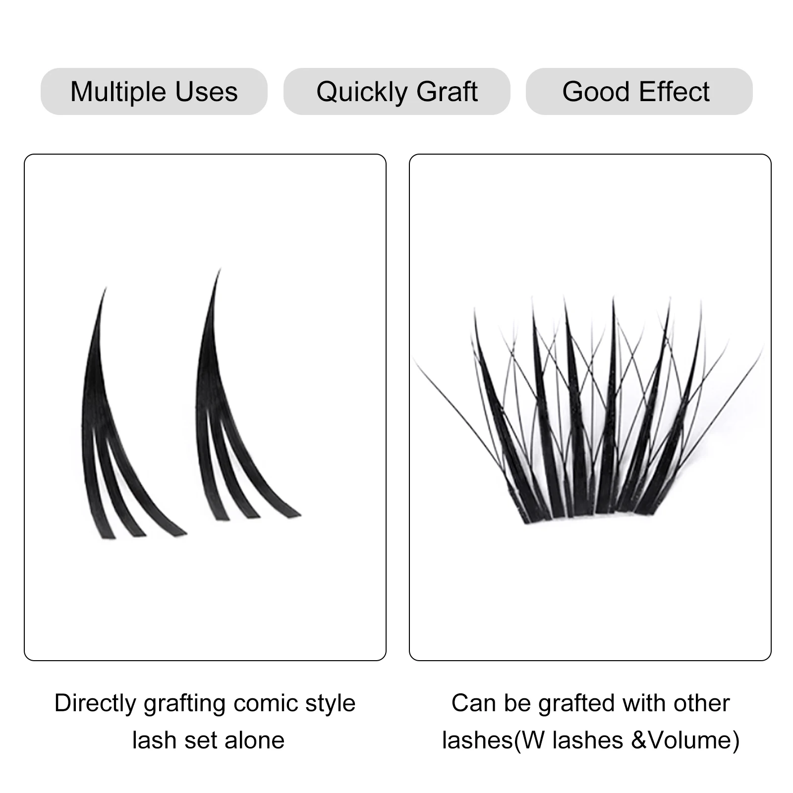 Winky Beauty  0.07 D Wet Eyelash Extension Manga Wispy Cosplay Type Spikes Lashes Extensions Volume Premade Fans Lashes Supplies