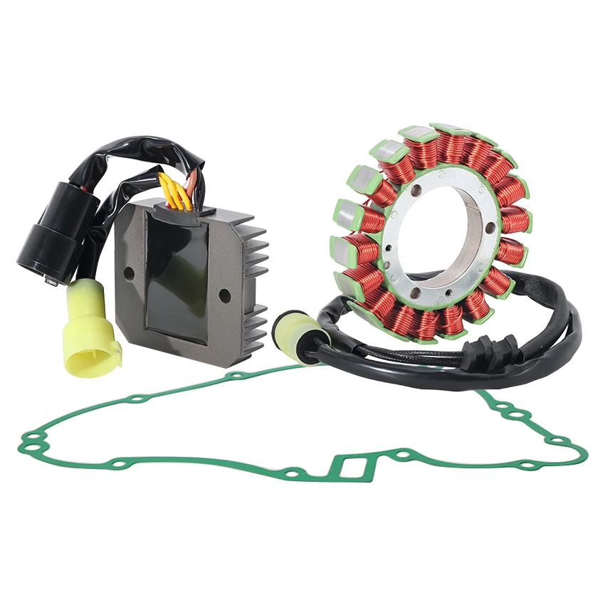 For Kawasaki KVF400 Prairie 400 2X4 4X4 Offroad ATV Quad Stator Regulator Generator Cover Gasket Complete Charging Kit 210031345