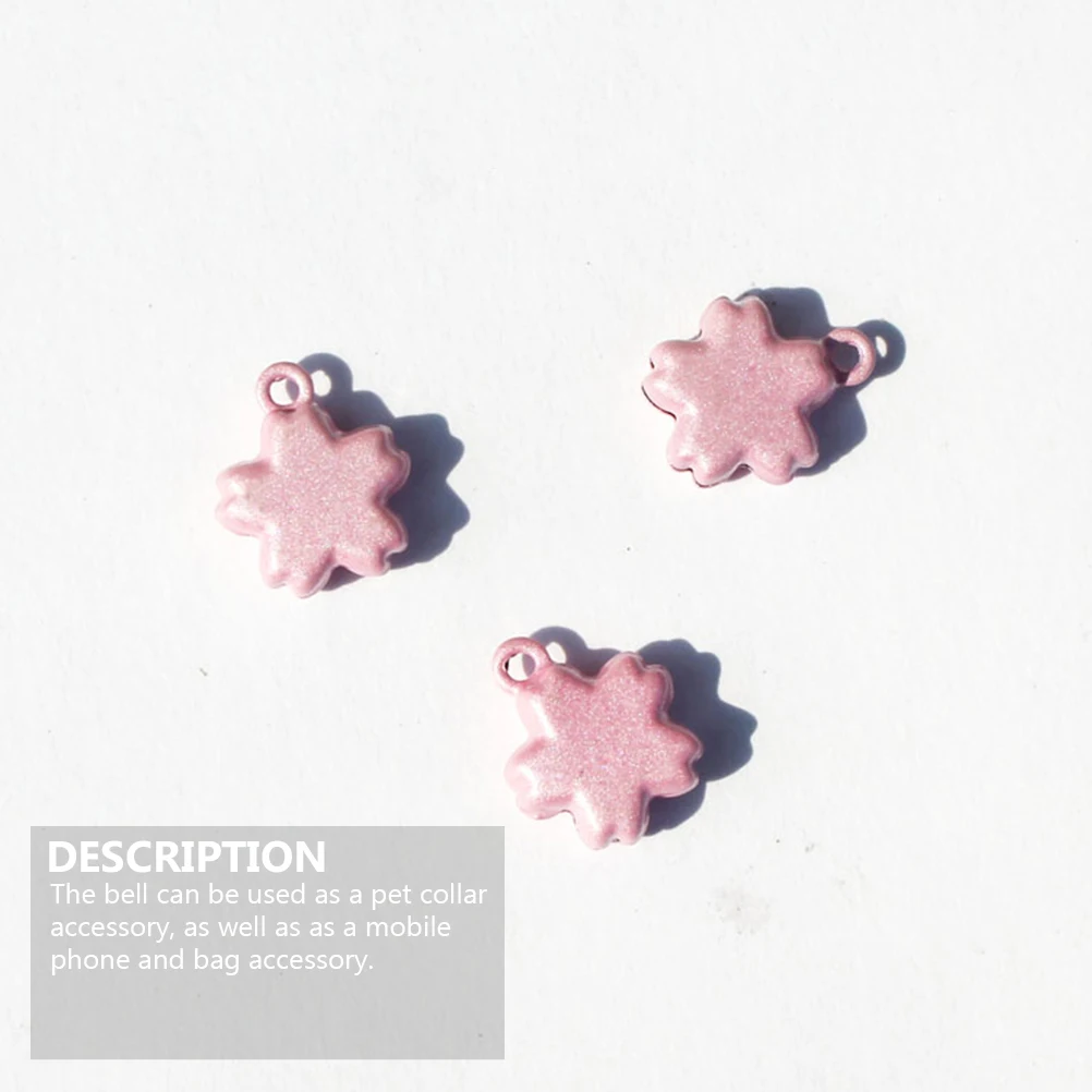 

5pcs Pet Bell Cherry Blossom Shape Bell Pendant For Cat Collar Bag Accessories Crisp Sound Adorable Gift Pet Supplies