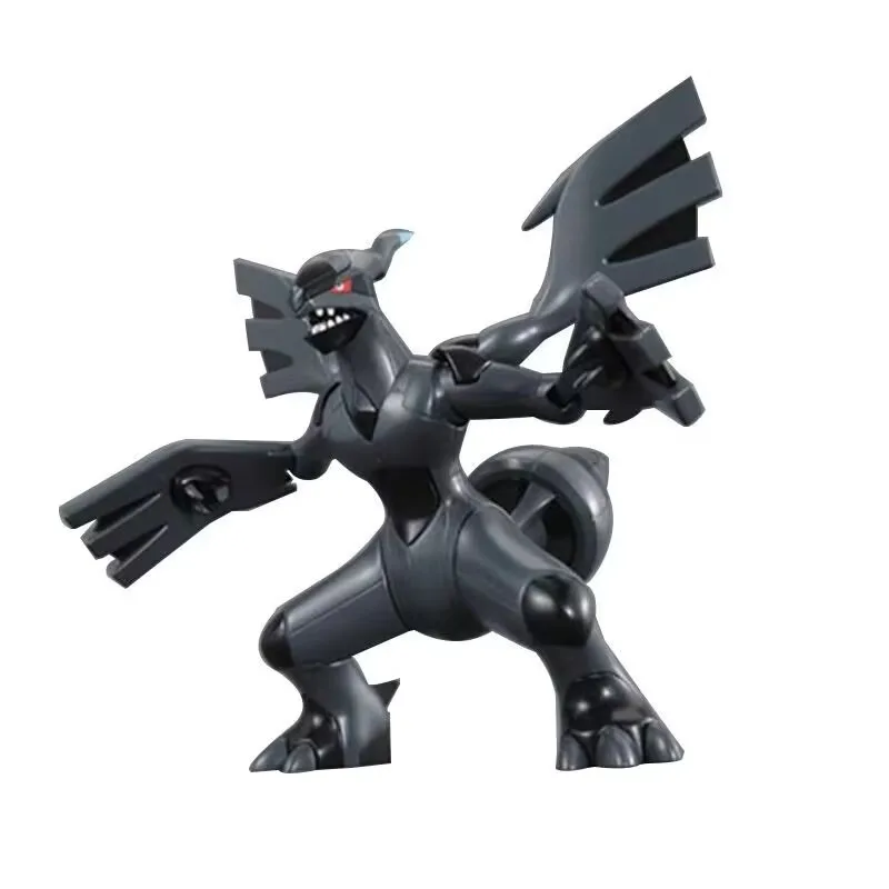 Original Bandai Pokemon Figures Zekrom Anime Action Figure Simple Assembly Collectible Model Ornaments Model Toys Gifts PVC
