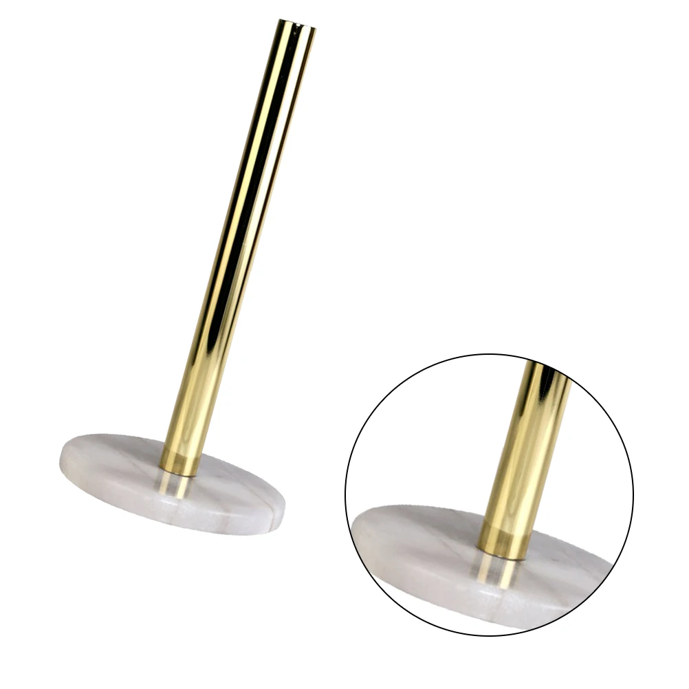 

1Pc Natural Marble Gold-Plated Paper Towel Holder White Base Kitchen Bathroom Storage Stable