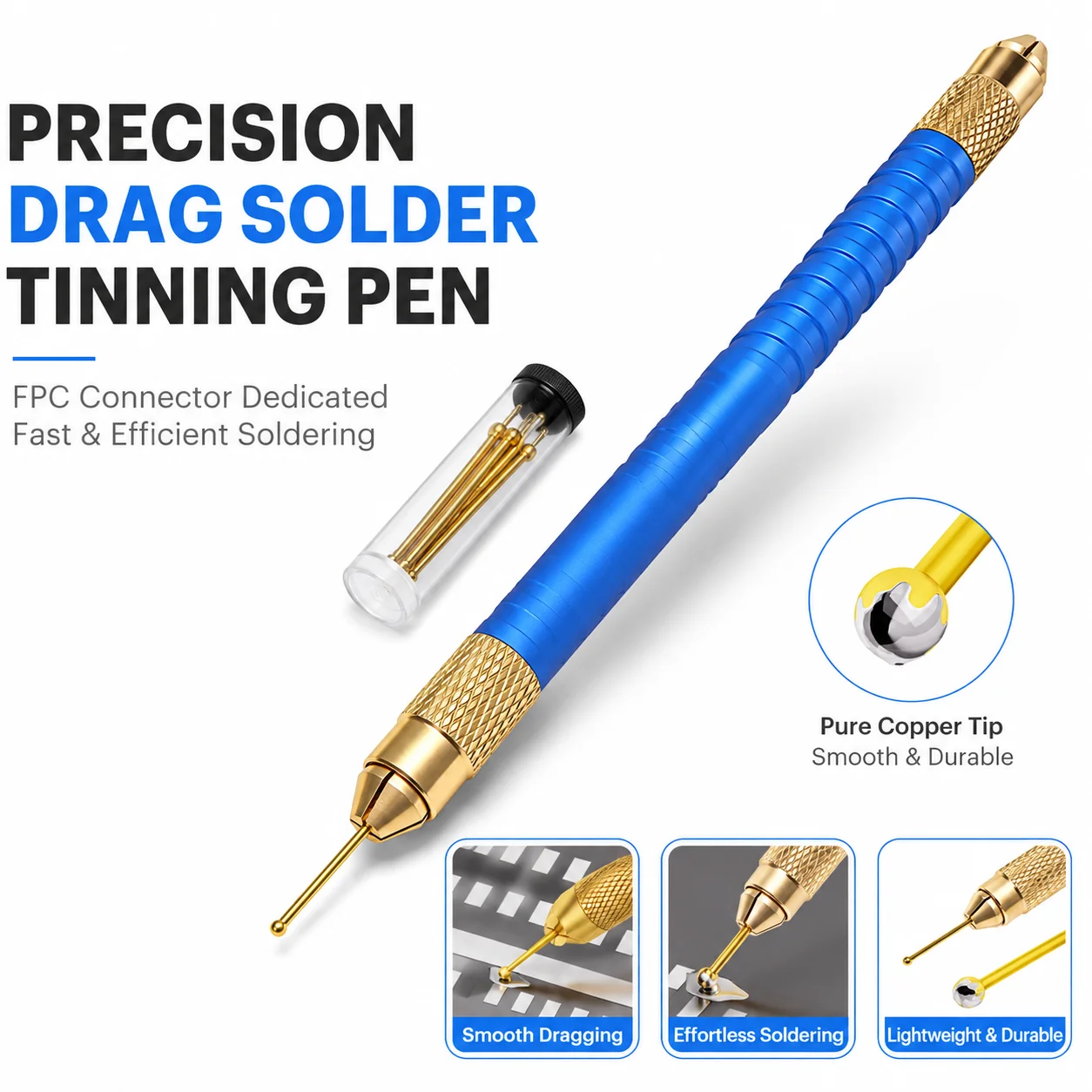 Tin Tow Needle Precision Welding FPC Connertor Reballing Solder Bar for Motherboard PCB Chip BGA Precision Solder Suction Repair