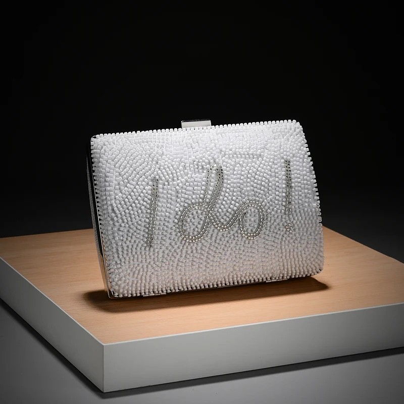 

Light luxury pearl evening dress bag, wedding party dress clutch bag