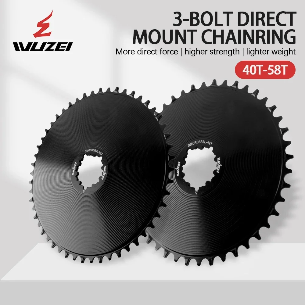 WUZEI 3-Bolzen geschlossenes Kettenblatt 4,2 mm Offset 40-58T Kettenrad 9/10/11-Gang Narrow Wide Direct Mount Kettenblatt, nicht kompatibel mit AXS-Ketten – Detail 1