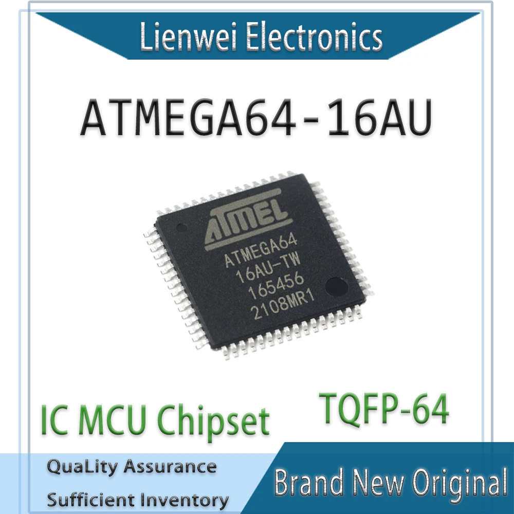 

100% New Original ATMEGA64 ATMEGA64-16AU IC MCU Chipset TQFP-64