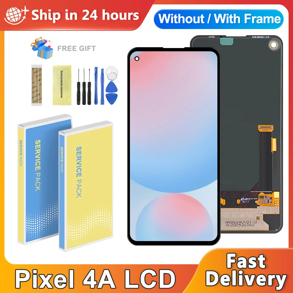 For Google Pixel 4a 4G G025J LCD Display Touch Screen Digitizer Assembly For Google Pixel 4a 5G GD1YQ Screen Replacement