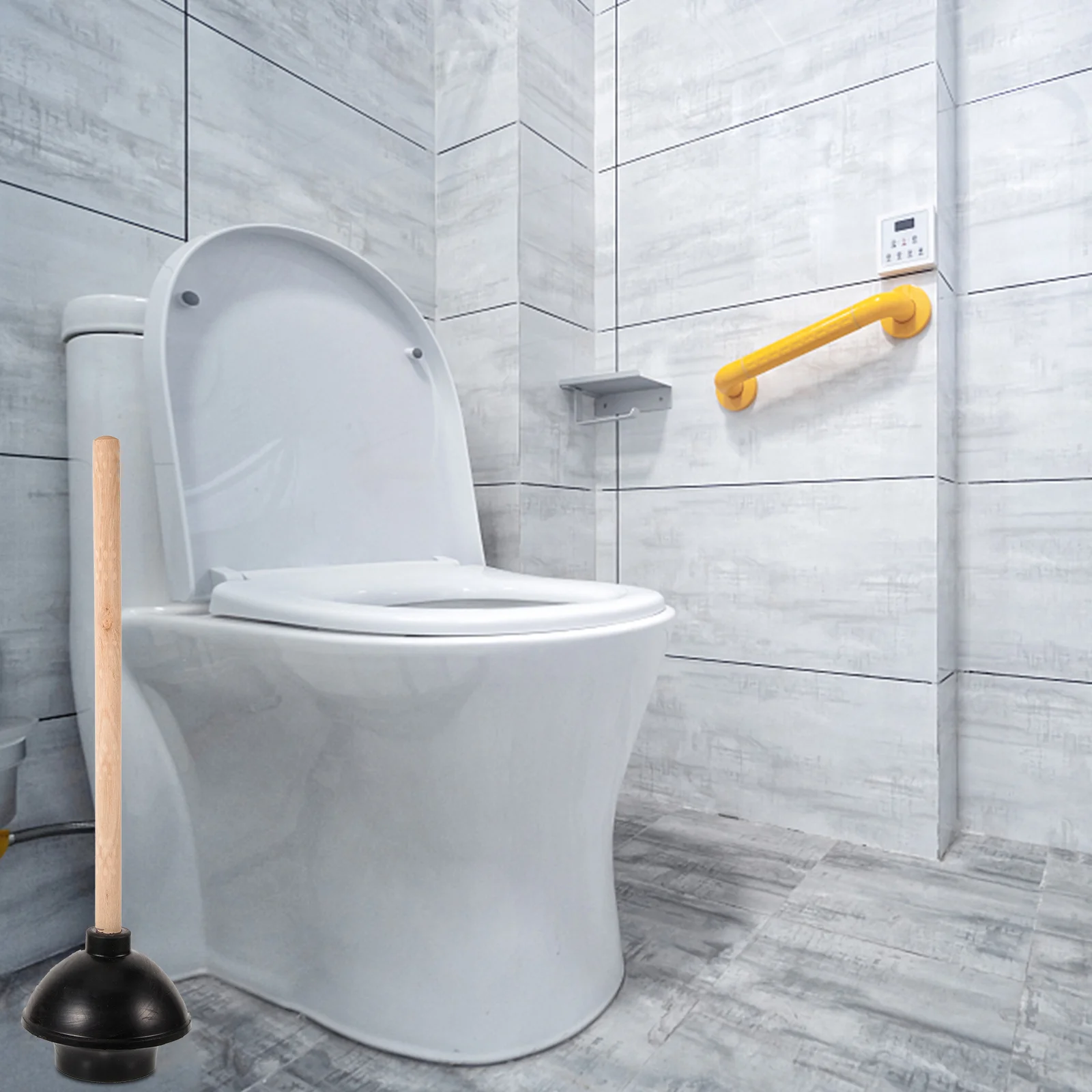 Plumbing Tools Water Bathroom Plunger Accessory Human Body Unclog 52x14cm for Toilet Long Plungers Heavy Duty