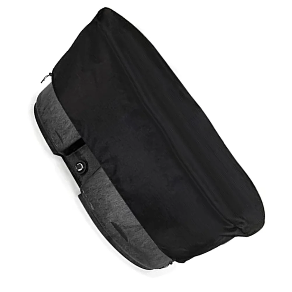 Outdoor Oval Pool Cover with Adjustable Drawstring Made from Black 420D Oxford Cloth Dustproof Sunproof Design