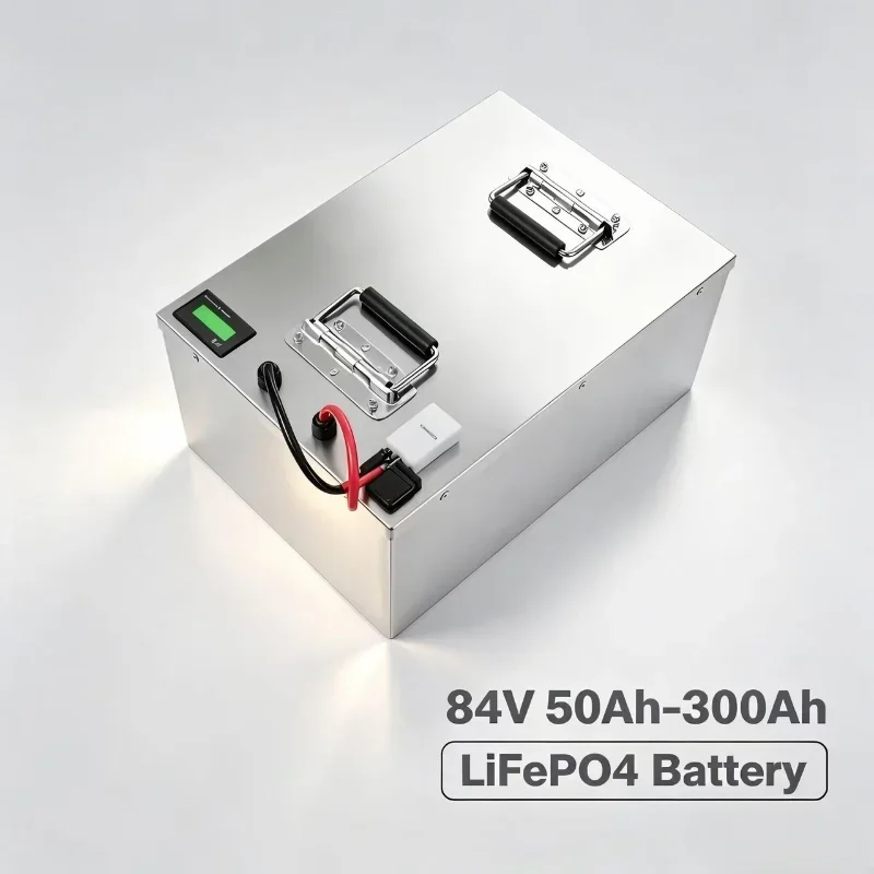 84VVoltage Large Capacity Lithium Iron Phosphate Batter Pack, Smart BMS With APMonitoring, Deep Cycle Cells For Off-Grid Energy