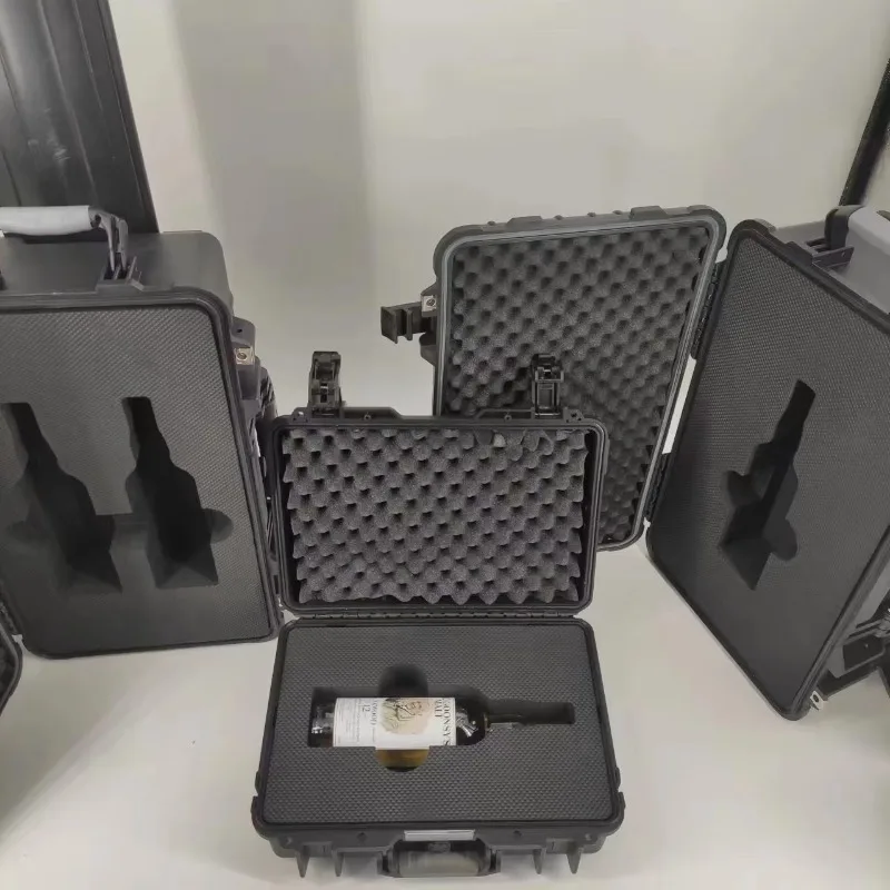 DPC112 Premium Wine Storage Protection Hard Plastic Trolley Case with 2 Slots