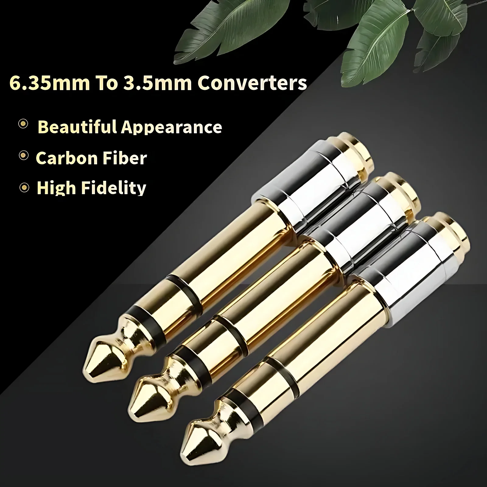 Jack 6.35mm Male Plug to 3.5mm Female Connector Headphone Amplifier Audio Adapter Microphone Guitar AUX 6.35 to 3.5mm Converter