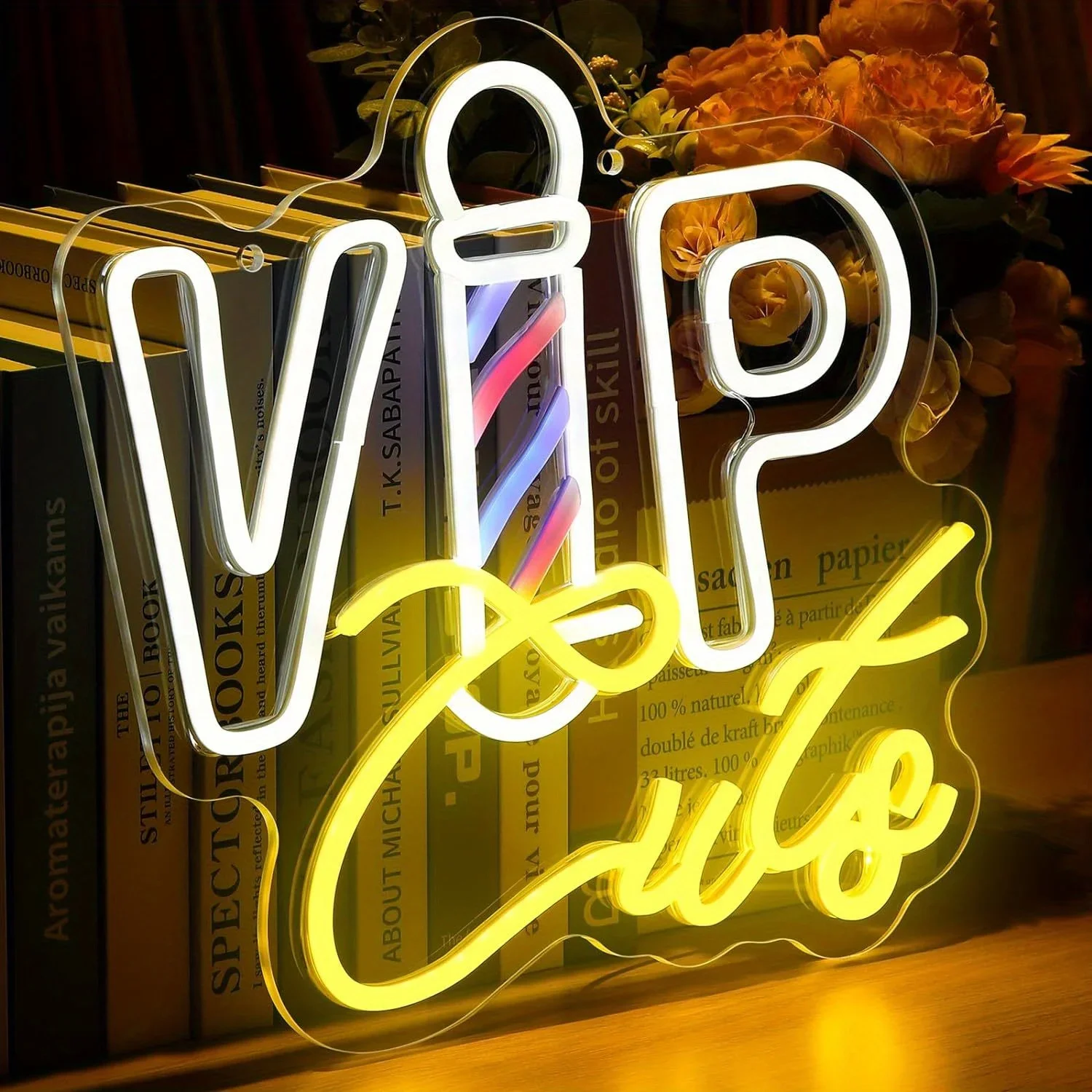vipキュートネオンライト調光式サインled、理髪店、スタジオ、自宅サロン、化粧台エリア、小売店、受付デスク、壁飾りランプ用