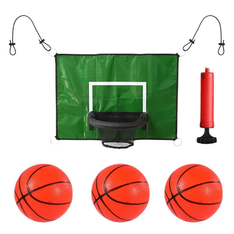 

Trampoline Basketball Attachment Trampoline Basketball Hoop With Pump & 3 Basketballs Waterproof Basketball Attachment Fits Most