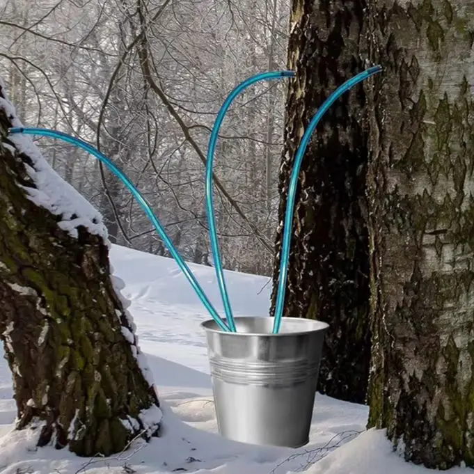 

Stainless Steel Tree Syrup Tapping Kit Pointed Tips Hook 5m Pipe Brush Drill Filter Paper For Easy Collection & Filtering
