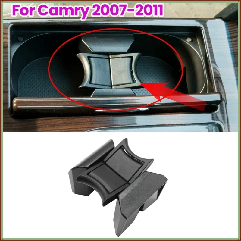 

Black Car Armrest Box Cup Holder, Center Console Cup Holder Insert Divider 55618-06020 for Toyota Camry 2007 2008 2009 2010 2011