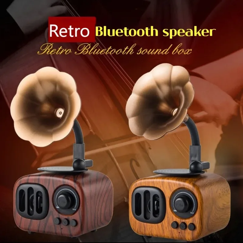 

Retro Gramophone Living Room Creative Mini Bluetooth Audio Large Speaker Ornaments Nostalgic Radio Bluetooth Speaker