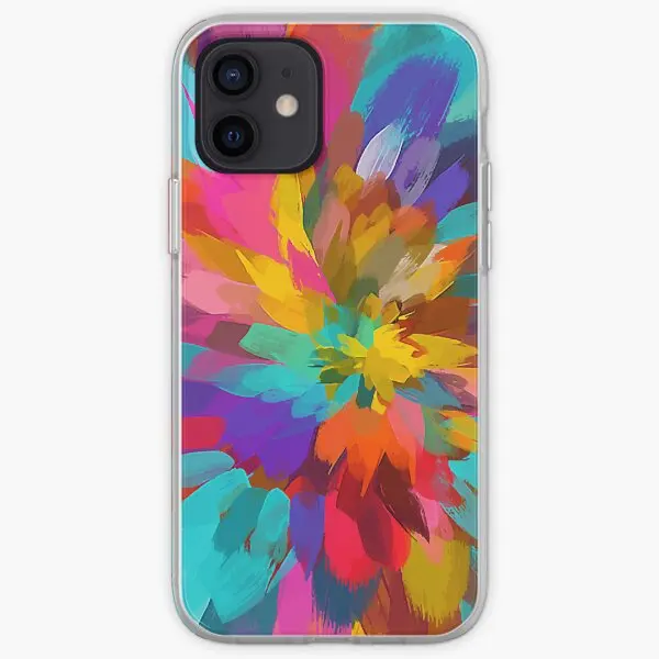 Vibrant Summer Brush Strokes Colorful  Phone Case Customizable for iPhone 11 12 13 14 Pro Max Mini X XS XR Max 6 6S 7 8 Plus