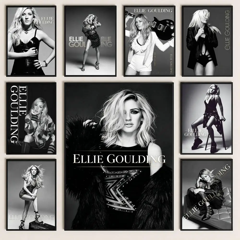 music Ellie Goulding Poster Poster HD Printing Cozy and Warm Style for Home Decor for Bedrooms Cafes Gift Giving