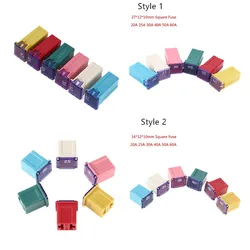 1PC Colorful Mini Square Fuse 32V/58V 20A 25A 30A 40A 50A60A Automotive Car Fuse With Plastic Box