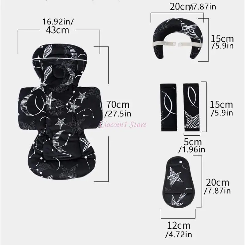 Y1UB SOFT trẻ sơ sinh ghế ô tô thoải mái Tương tự vải dễ dàng lắp đặt cho xe đẩy và ghế an toàn Thiết kế thân thiện với người