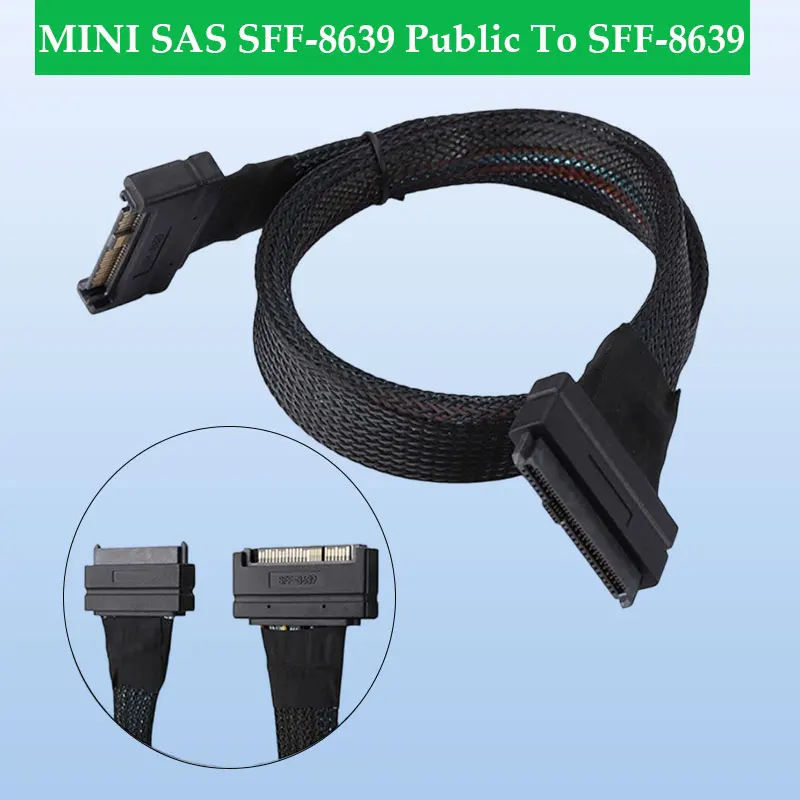 

ADT-Link MINI SAS SFF-8639 Public To SFF-8639 Высокоскоростной удлинительный кабель для жесткого диска Parent Server Дополнительно 0,5 м 0,8 м 1 м