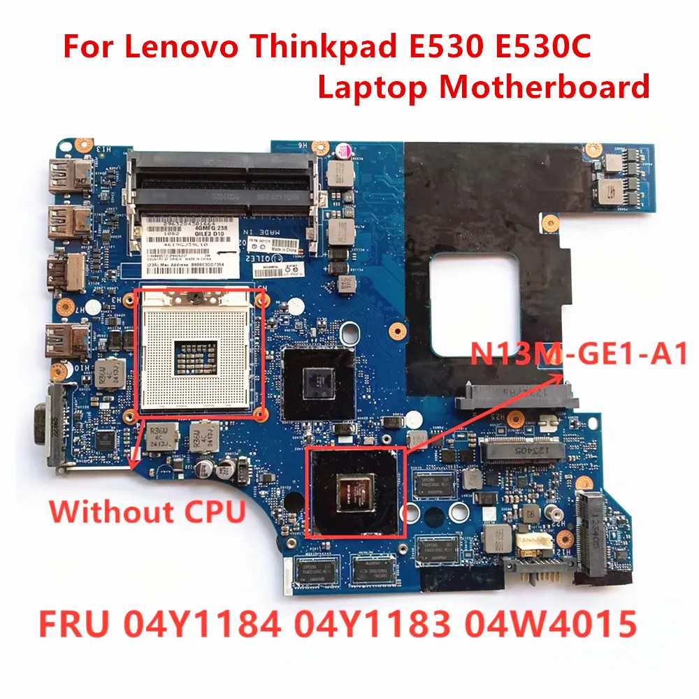 

For Lenovo Thinkpad E530 E530C Laptop independent graphics card motherboard FRU 04Y1184 04Y1183 04W4015