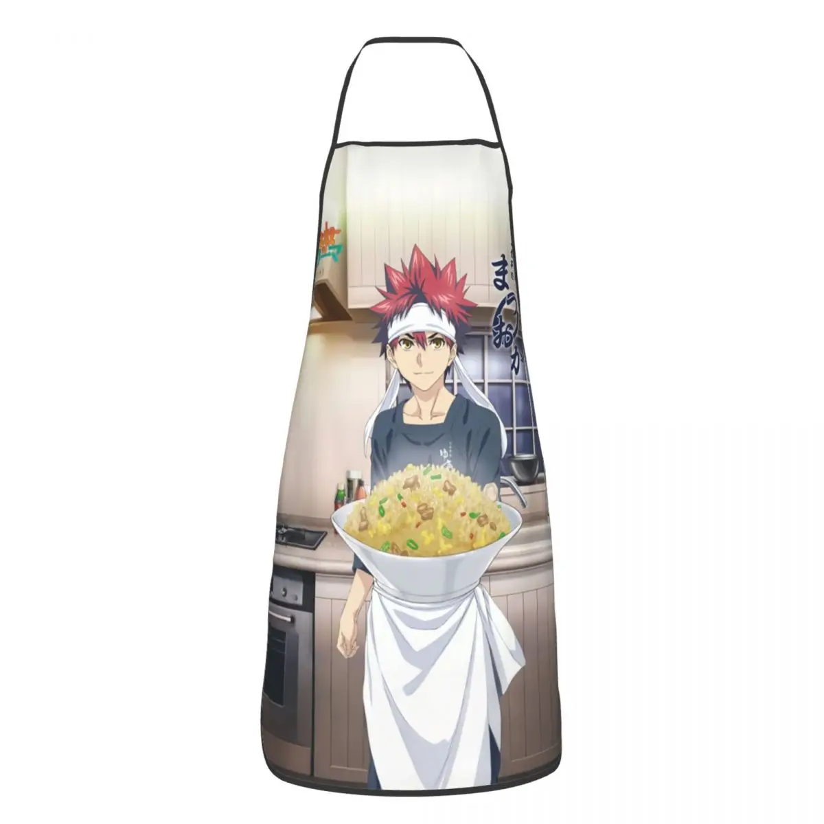 Delantal con pechera Unisex de Anime F-Food Wars Shokugeki No Soma, Tablier de Chef para adultos, mujeres y hombres, cocina, pintura