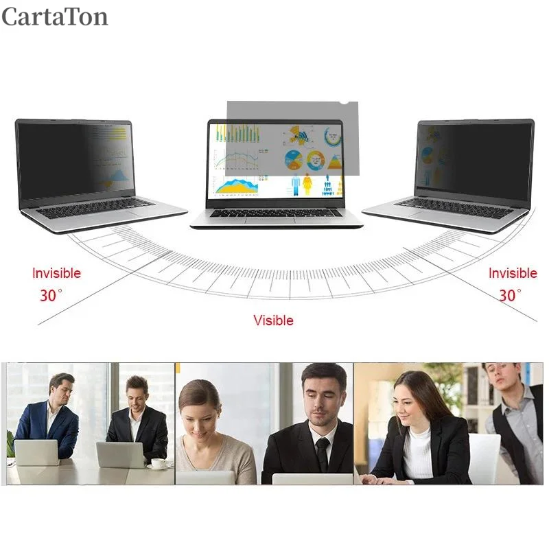 الخصوصية حامي الشاشة تصفية لأجهزة الكمبيوتر المحمول 14 15.6 12.5 13 16 17 بوصة الكمبيوتر المحمول المضادة للتجسس/الزقزقة ماتي فيلم مقاوم للماء
