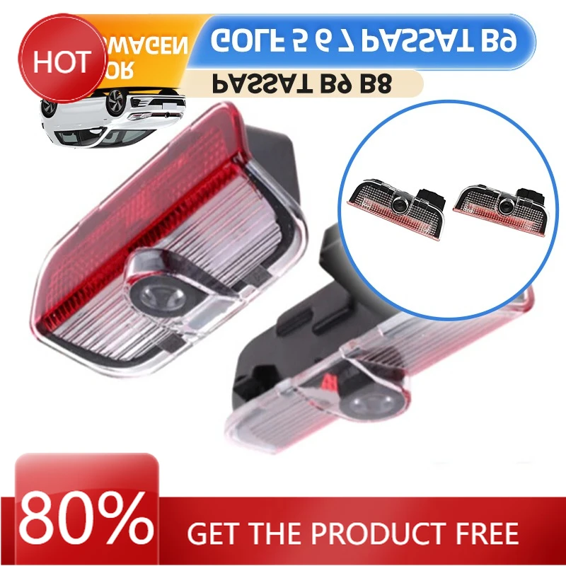 

Гольф MK6 MK7 MK8 2026 Горячий для VW VOLKSWAGEN 2X светодиодный проектор, лампа, инструмент, аксессуар для VW серии, украшение для двери автомобиля, свет Go