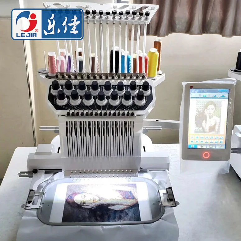 LEJIA la mejor máquina de bordar precio de la máquina de bordar de un solo cabezal Tajima máquina de bordar de una cabeza